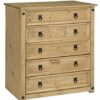 Corona 5 Drawer Chest of Drawers Mexican Solid Pine