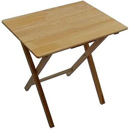 Home Vida Folding Wooden TV Dinner Laptop Snack Table, Natural