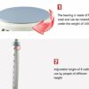 Bath Stools,Shower Stool Adjustable Height Old Bath Chair Pregnant Women Non-Slip Aluminum Alloy Anti-Skid Bath Stool with Swivel Swivel Chair