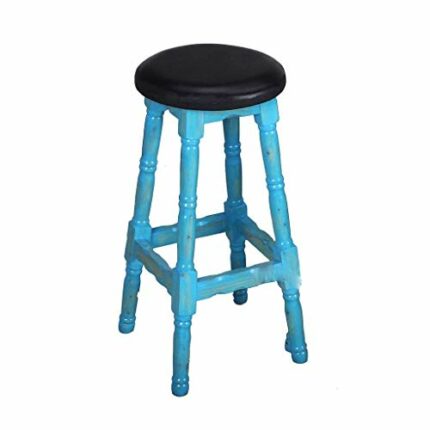 LEIGE Bar Stools High Stool Vintage Bar Stool Iron Art High Back Bar Stool Kitchen Breakfast Suitable for Family and Business Dining Chair