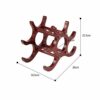 ZYZMH European Style Solid Wood Wine Rack Decoration Living Room 6 Bottle Decorative Tabletop Wine Bottle Holder