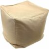 Artistic Fashionista* New Waterproof Square Cube Bean Bag Indoor Outdoor Garden Footstool Rest Seat Pouffe Ottoman Beanbag 40x40x40 cm (Purple)