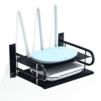 Cable TV Box Bracket Projector Wall Shelf, Floating Shelves For Electronic Devices Such As Router, Modem, TV Box, Media Boxes, Sky Box, Speaker,