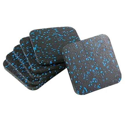 Xiaokeis Treadmill Mat Workout Mats for Home Gym, Noise Reduction Anti Vibration Treadmill Stationary Bike Mats Rubber Treadmill Mat(Black+Blue 6