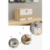 BVDSG Tatami Mini Bay Window Dressing Table Small Apartment Wood Cosmetic Case Small Portable Organizer Makeup Case
