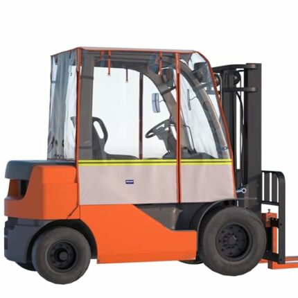BENVOL Forklift Cover, All-Weather All-Season Use, Universal Type,EVA Transparent Material,600D Silver-Coated Oxford,Waterproof, Windproof, Rainp