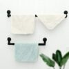 Bathroom, Wall Mounted Towel Rack, Adjustable Suction Cup Abs Material Towel Holder Towel Rail Bar for Bathroom Kitchen Single-Layer Minimalist/B