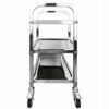 Dardoo 3 Tier Stainless Steel Serving Catering Trolley on Wheels Kitchen Utility Cart Kitchen Storage Cart with Locking Brakes for Kitchen Hotel