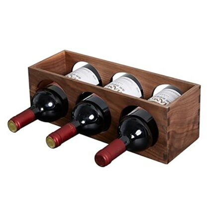 Home Kitchen Wine Racks Small Household Wine Rack, Hand Polished Black Walnut Wine Racks, Solid Wood Desktop Creative Red Wine Holder Decoration