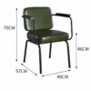 WALNUT Armrest Seat Cushion Dining Chairs Comfortable Upholstered Chair Backrest Bar Kitchen Furniture