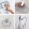 Towel Ring without Drilling, Towel Holder, Round, Stainless Steel Towel Holder, Bathroom, Patented Adhesive, Self-Adhesive Towel Hook