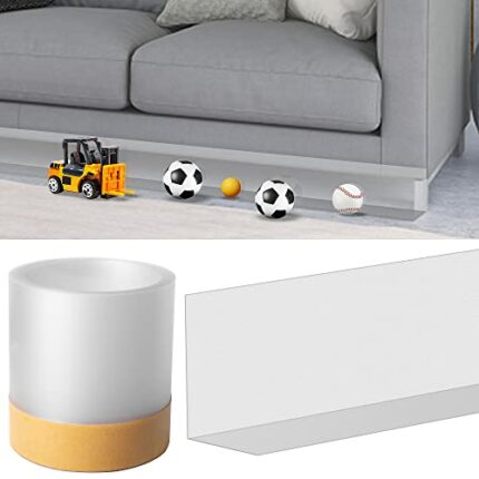 Nlmayt Toy Blockers for Under Sofa, 3m Furniture Gap Bumper, Adjustable Toy Blocking Straps Sectional Connectors for Stop Things Sliding under Co