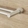 Towel Rack Aluminum Towel Holder Double Pole Towel Rail Wall Mounted Bathroom Kitchen Accessories Modern Brushed Finish Drilling Installation