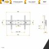 RICOO TV Wall Bracket Mount tilt and flat approx 37-80 Inch LED LCD OLED R07 Screens Universal for VESA 300x200-700x400 Black