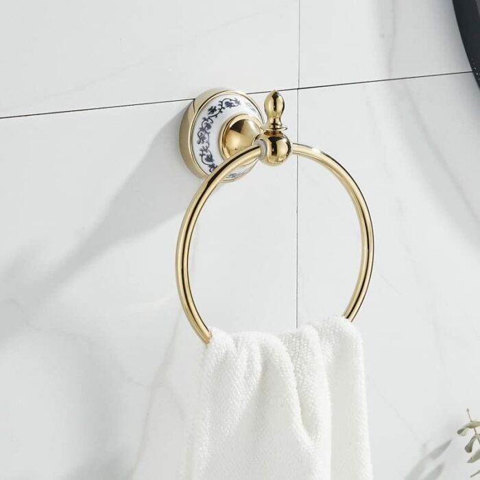 HIGOH Towel Racks,Towel Holder Bath Towel Holder, Bathroom Hand Towel, Towel, Wall Mounted Stainless Steel Kithen Washroom Bath Towel Holder Hang