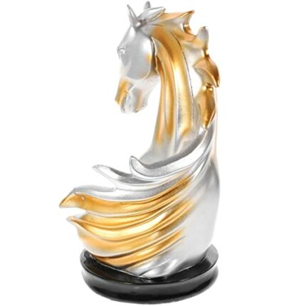 DECHOUS Wine Bottle Display Holder Countertop Wine Rack Horse Statue Countertop Wine Rack for Beverages Liquor Champagne Home Bar Decor