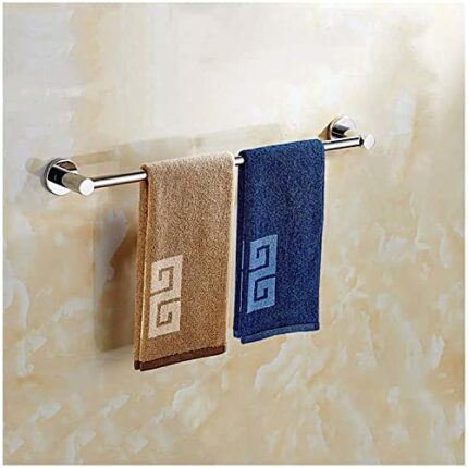 60cm Bathroom Shelf Towel Rack Holder Stainless Steel Single Towel Rail Bar Wall Mounted Hanger Hook Accessory For Kitchen Lavatory