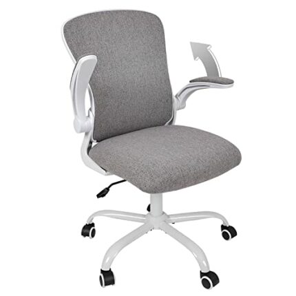 Fullwatt Office Chair, Flip-up Armrest Ergonomic Desk Chair Computer Task Chair Mesh with Armrests lumbar support Mid-Back for Home Office Confer