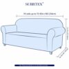 subrtex 1-Piece Striped Jacquard Sofa Slipcover, Spandex Stretch Couch Sofa Cover, Washable Furniture Protector for Living Room (3 Seaters, Blue)