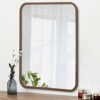 AOAOPQ 45x65 cm Green Wall Bathroom Mirror Horizontal Vertical for Vanity Rectangle Large Bathroom Mirror Vanity Mirror Anti Rust Hangs Horizonta
