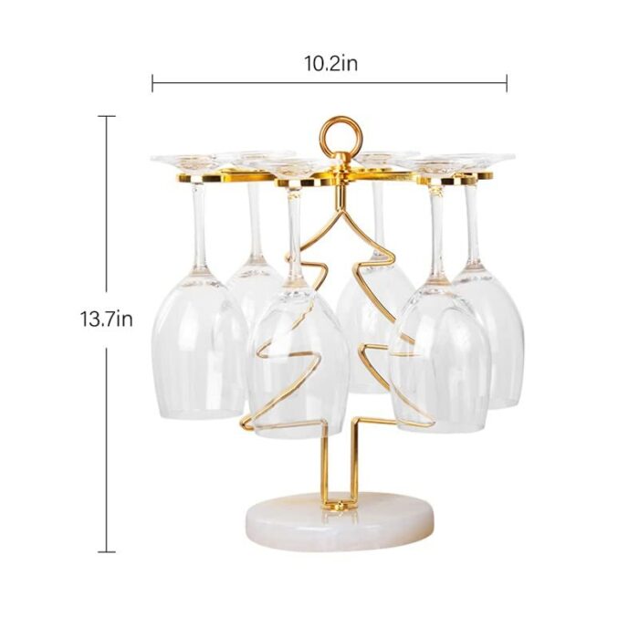 JJZXD Wine Glass Holder, Christmas Tree Countertop Wine Glass Holder, Elegant Freestanding Table Top Goblet Wine Glass Holder