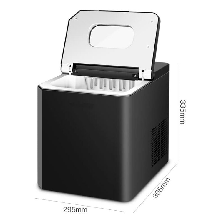 LUKEO Ice Maker Commercial Milk Tea Shop Bar Table Bar KTV Full Automatic Household Round Ice Maker Small