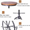 DINGZZ Chair Pub Bar Height Barstool Industrial Dining Bar Stools Chairs for Coffee Shop, Bar, Home Balcony-White