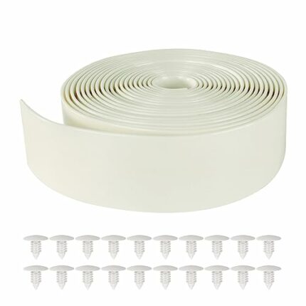 2" Wide Vinyl Straps for Patio Chairs Repair 20ft Long Patio Garden Furniture Replacement Straps with 20 Rivets (White)