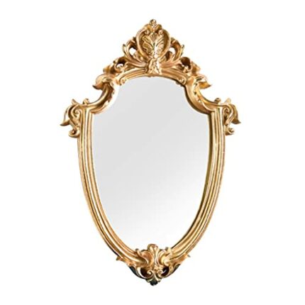 MIAOHY Home Bedroom Homestay Decoration Nordic Embossed Hanging Vintage Golden Makeup (Size : 22x31cm)