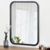 AOAOPQ 45x65 cm Green Wall Bathroom Mirror Horizontal Vertical for Vanity Rectangle Large Bathroom Mirror Vanity Mirror Anti Rust Hangs Horizonta