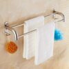 Bathroom Double Towel Bar/Towel Rack/Towel Rack/Wall-Mounted Towel Rack Suitable for Bathroom/Kitchen Tower Hanger/60Cm
