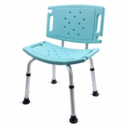 Bath Stools,Lightweight Aluminum Bath Stool, Elderly Pregnant Woman Bath Chair with Armrest Shower Chair Adjustable Height