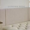 CROWNBEDSUK QUALITY PORTOBELLO CHENILLE HEADBOARD 2ft6,3ft,4ft,4ft6,5ft,6ft (6FT SUPER KINGSIZE, Ivory)