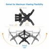 TV Wall Bracket Tilts Swivels Extends, TV Wall Mount Bracket for Most 13-42 Inch Flat&Curved TVs up to 15kg, Max. VESA 200x200mm