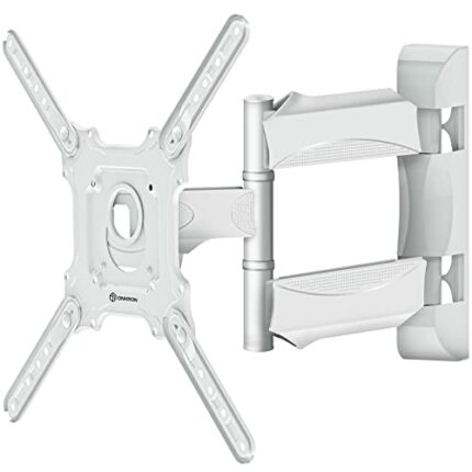 ONKRON Full Motion TV Wall Mount for 32”–65” Inch Screens up to 35 kg max VESA 400x400 Tilt 8° Swivel 180° White M4-W