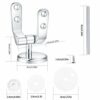 Toilet Seat Fittings, Zinc Alloy Toilet Seat Replacement Hinge with Fittings and Repair Parts, for Most Wooden | Resin | MDF Toilet Seat