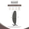 ULTCOVER Patio Umbrella Cover - 600D Waterproof Outdoor Offset Banana Style Umbrella Cover - Fits Cantilever Offset Umbrella 12-14 Feet, Black