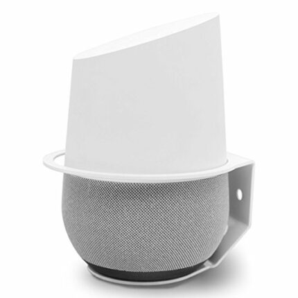 Google Home Wall Mount, ALLICAVER Sturdy Metal Made Mount Stand Holder for Google Home.(White)