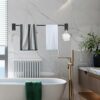 Towel Rail No Drilling, Guest Towel Rack Self-Adhesive, Brushed Stainless Steel Towel Rail Wall Mounted, Bathroom Towel Rail Extendable 15.75-29.
