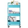DINGZZ 3-Tier Kitchen Storage Carts Wheels Trolley Bathroom Storage Organization Cart With Wheels Storage Shelves