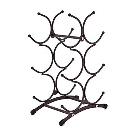 EYLINK Wine Racks,Metal Freestanding Kitchen Storage Stand Wine Cabinet Grape Wine Shelf Display Bar