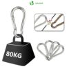 VOUNOT Sun Shade Sail Fixing Kit, 24 pcs Heavy Duty Stainless Steel Hardware Set for Triangle Square Rectangle Sail Canopy Installation