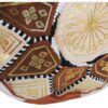Terrapin Trading Fair Trade Handmade Moroccan Leather Star Pouffe - Brown