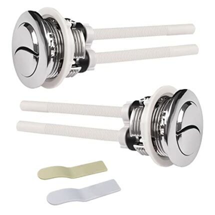 Toilet Flush Button, 2 Pack Toilet Flush Button Replacement, 38mm Dual Flush Toilet Push Button, Push Button Toilet Flush for Bathroom Toilet Rep