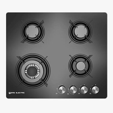 EAS ELECTRIC ENCIMERA EMH461CGB CRYSTALGAS 4 FIRE TRIPLE RING BLACK