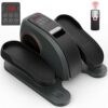 Under Desk Elliptical Machine, Pedal Exerciser Elliptical Machine with LCD Monitor, Remote Control, Anti-Slip Pedals, 10 Adjustable Speeds Ellipt