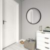 ZENMAG Round Wall Mirror, 30" Metal Framed Round Mirror, Large Bathroom Mirror, Decorative Large Black Round Wall Mirror for Living Room, Bedroom
