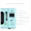 AIQMML Oven 20L Style Countertop Microwave Oven with 60 Minutes Timing-Memory Turntable-Microwave Oven with Smart Sensor, Easy Clean Interior Kit