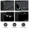 CHF DPT Sneaker Storage with LED Lights for Up To 6 Pairs of Shoes, Shoe Case Display with Glass Door, Clear Shoe Boxes Stackable and Wooden Show
