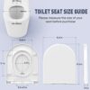 Toilet Seat, MUJIUSHI Family Toilet Seat with Child Seat Built-in, Soft Close& Quick Release Function, Simple Top Fixing Standard Toilet Seats wi